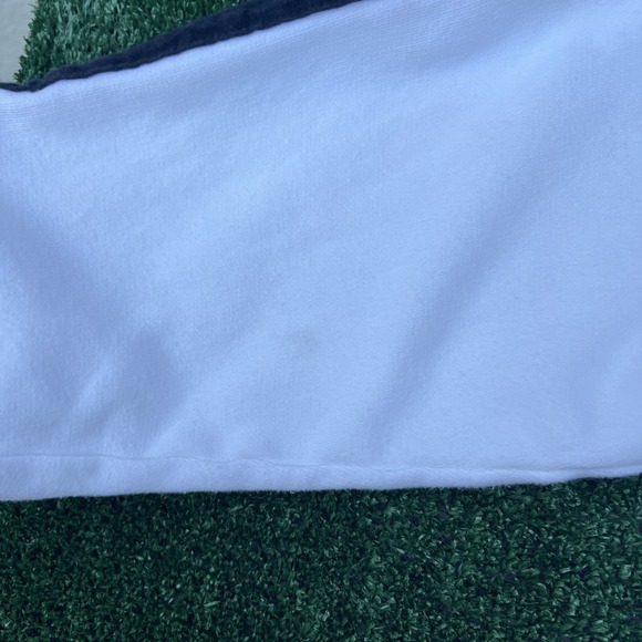 VTG Nautica Hoodie Mens XL White Striped Full Zip Skater Boxy Spellout 90s Y2K - Picture 10 of 12